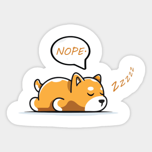 funny lazy dog Sticker